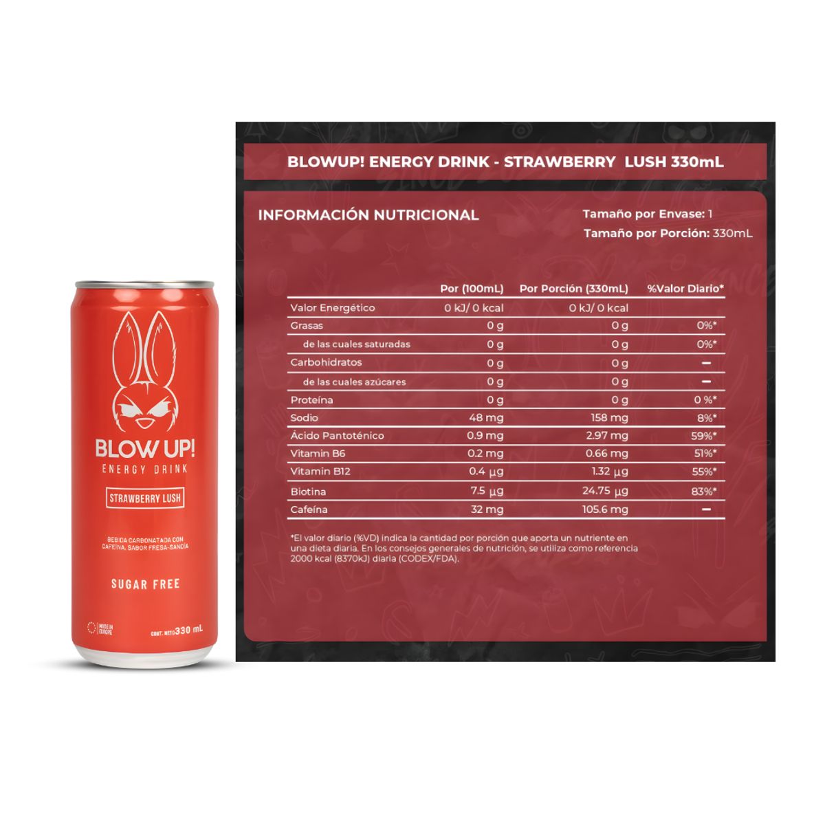 GENERICO - PACK - 6 Unidades / Latas Blow Up! Energy Drink - Pre entreno