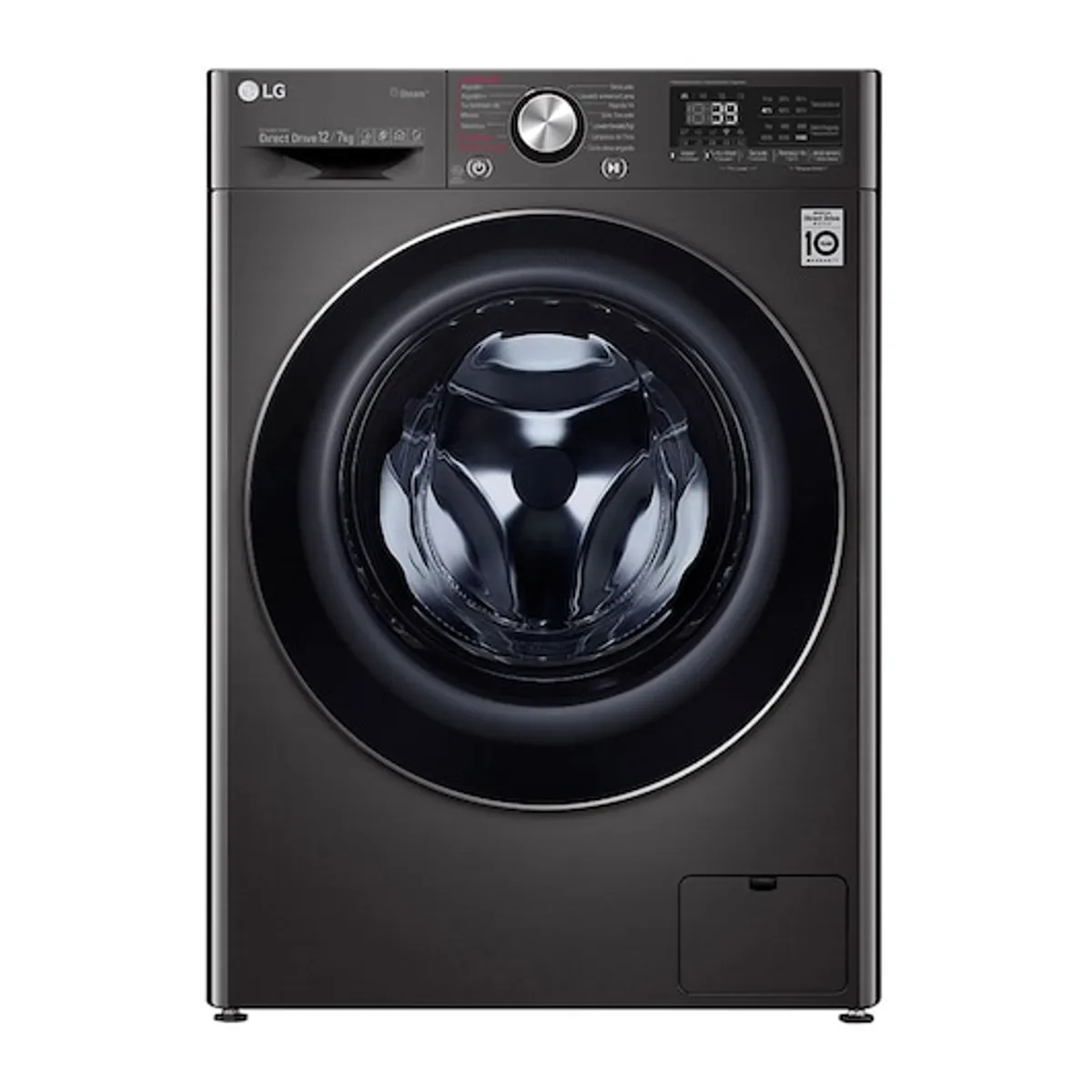 LG - Lavaseca LG 12 Kg De Carga Frontal - Wd12bvc2s6c Color Negro Acero