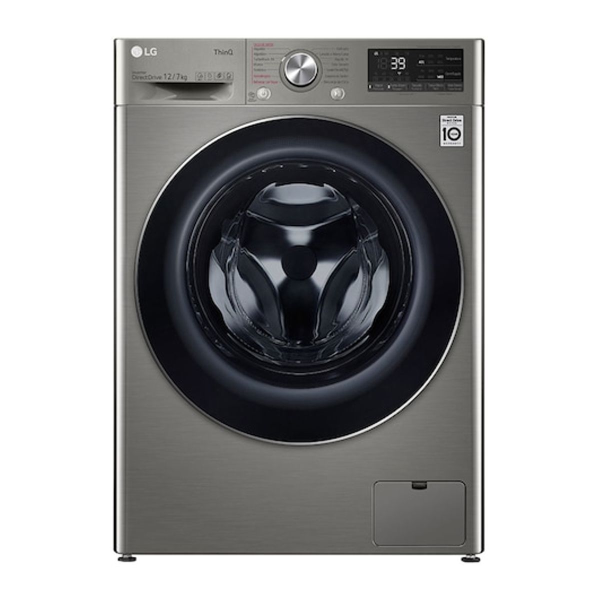 LG - Lavaseca LG 12 Kg7 Kg Carga Frontal Wd12pvc3s6c Platino