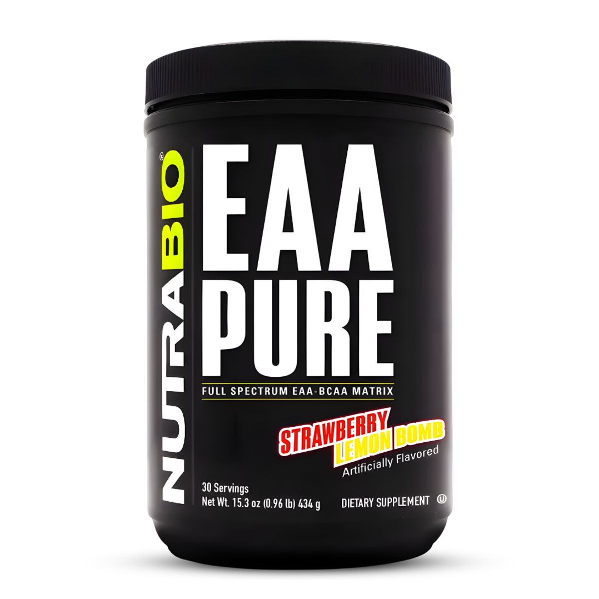 NUTRABIO - EAA PURE Nutrabio Aminoácidos 30 servicios - Strawberry Lemon Bomb