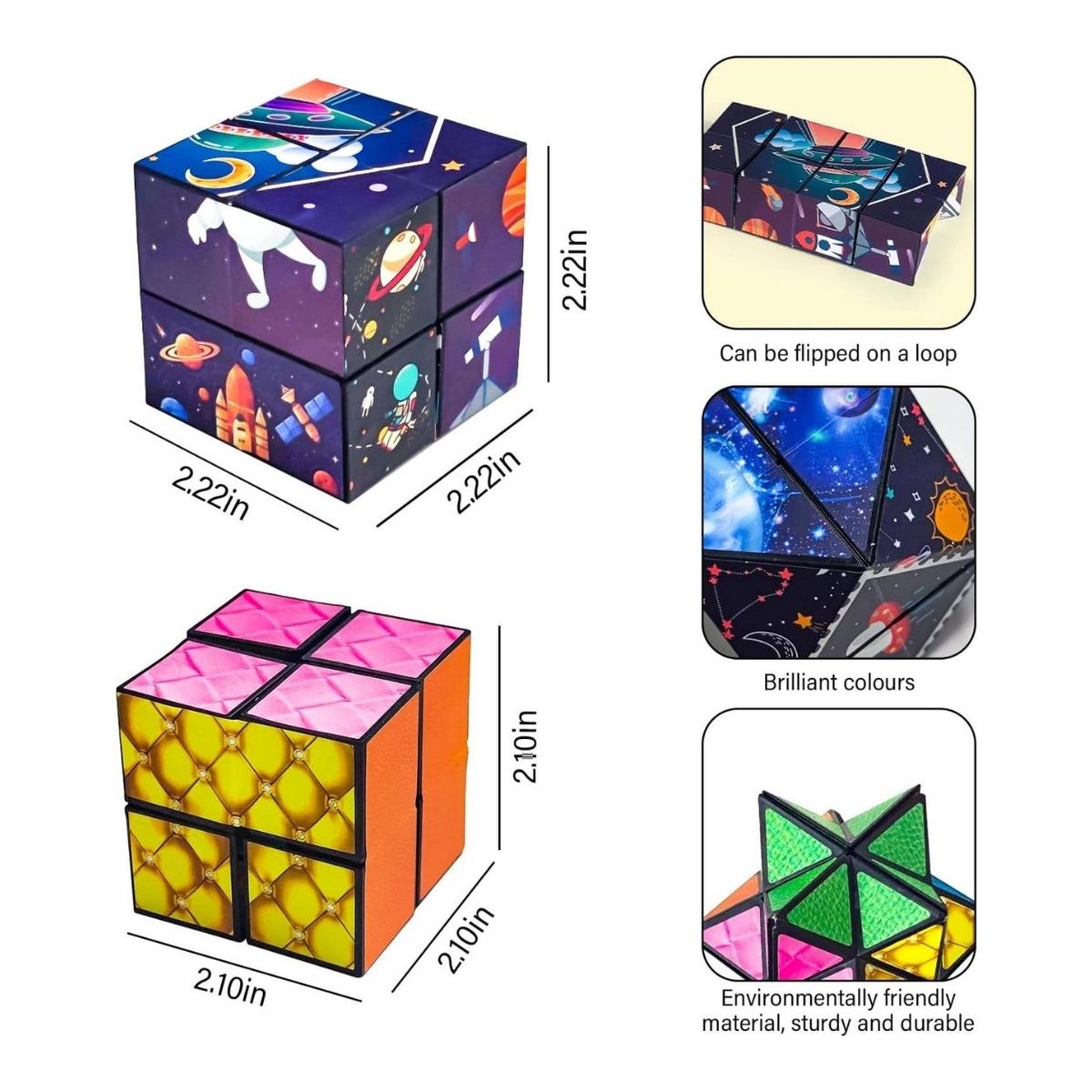 GENERICO - Magic Cubos Rubik Infinity Series  Set 5 en 1 Exploración Espacial