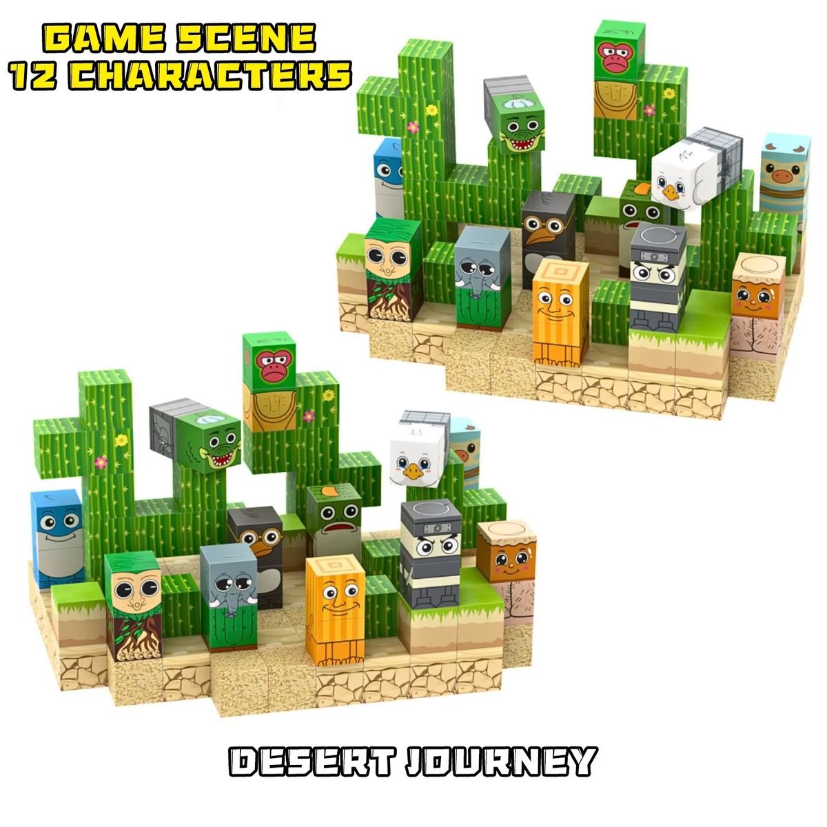 GENERICO - CUBOS MAGNETICOS 3D DIDACTICOS DE 120 PIEZAS - ITALIAN BRAINROT