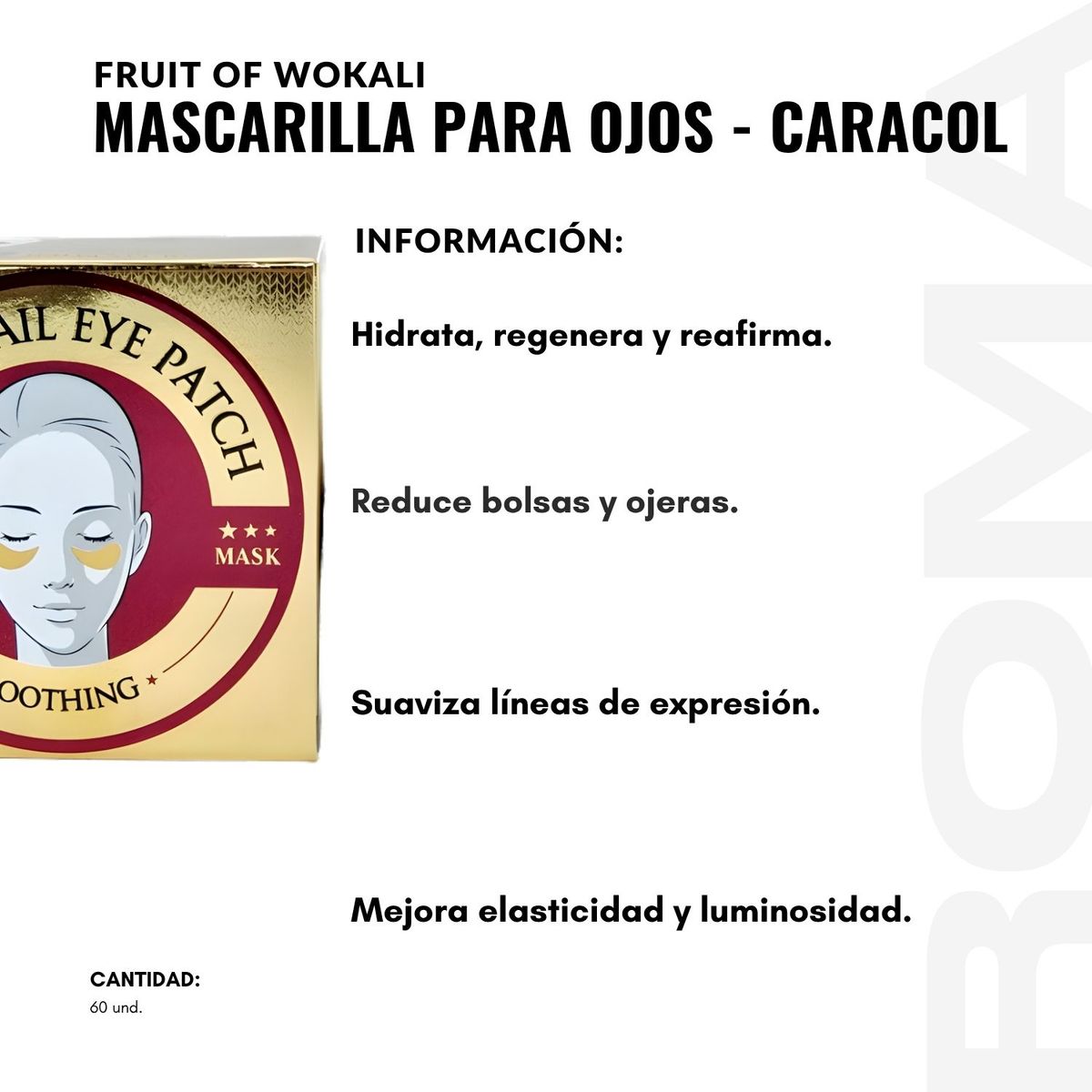 WOKALI - MASCARILLA PARA OJOS GOLD COLÁGENO 60UND WOKALI