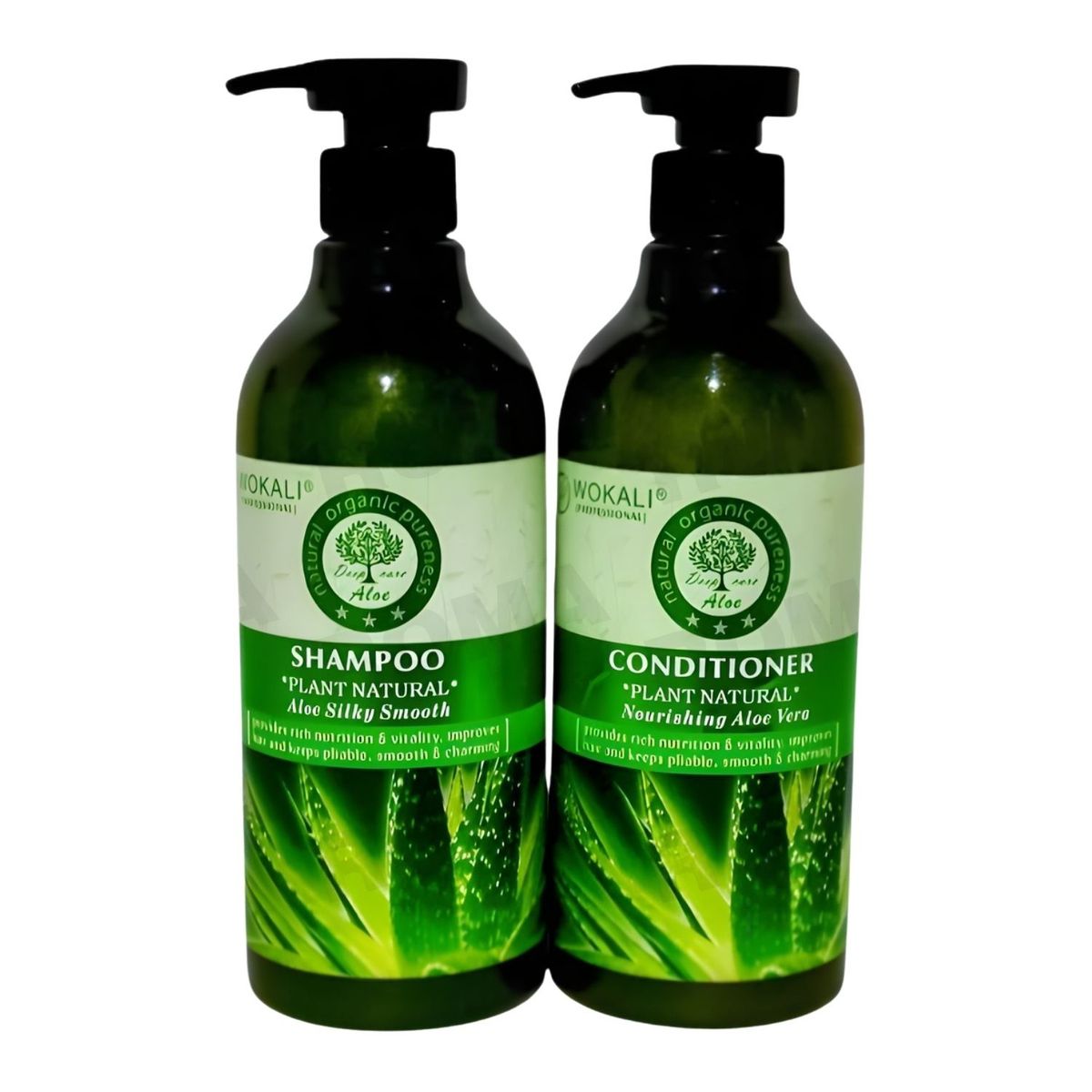 WOKALI - SHAMPOO Y ACONDICIONADOR ALOE VERA 550ML WOKALI