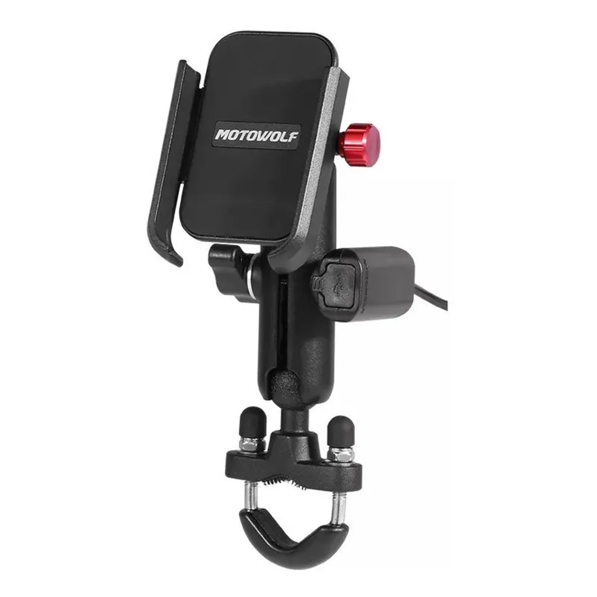 GENERICO - Porta Celular Para Moto Soporte De Telefono Con Cargador Usb