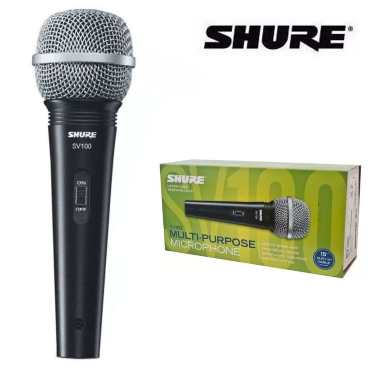 SHURE - Micrófono Vocal alámbrico dinámico Shure SV100