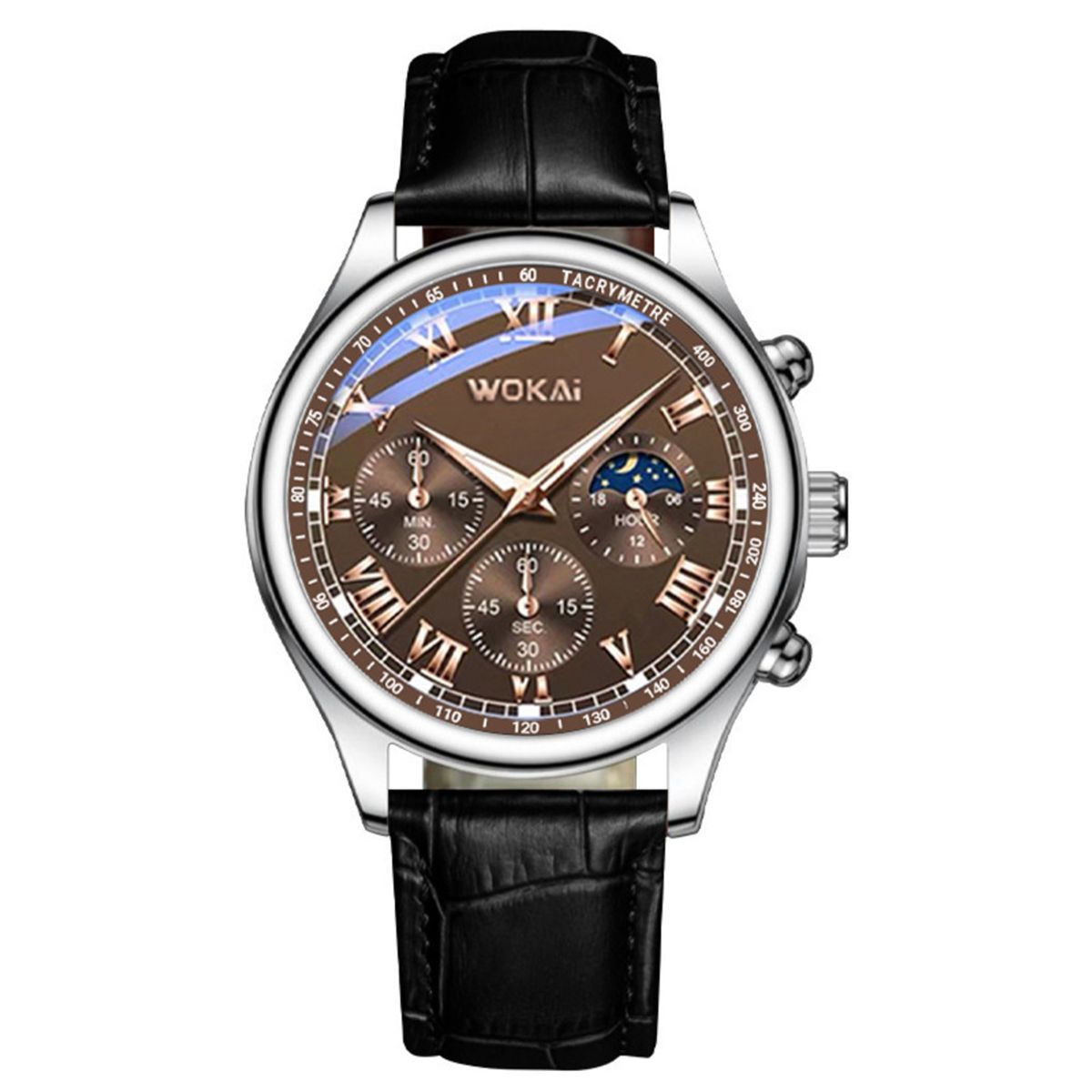 GENERICO - Reloj De Cuarzo Para Hombre Con Correa De Cuero Sintético  Estilo Elegante y Clásico