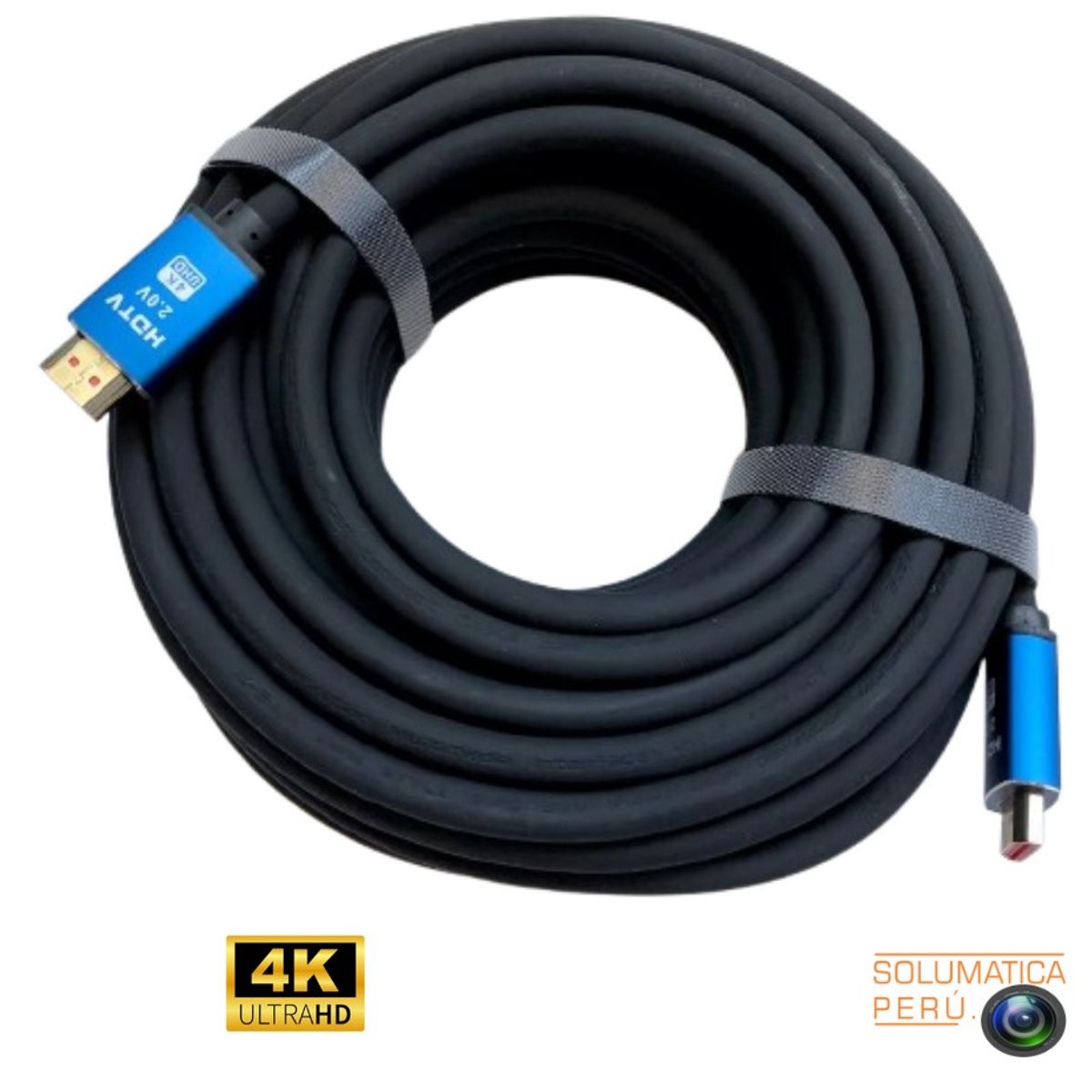 SEISA - Cable Hdmi 4k Premium - Punta Dorada - Ultra Hd 20 Metros