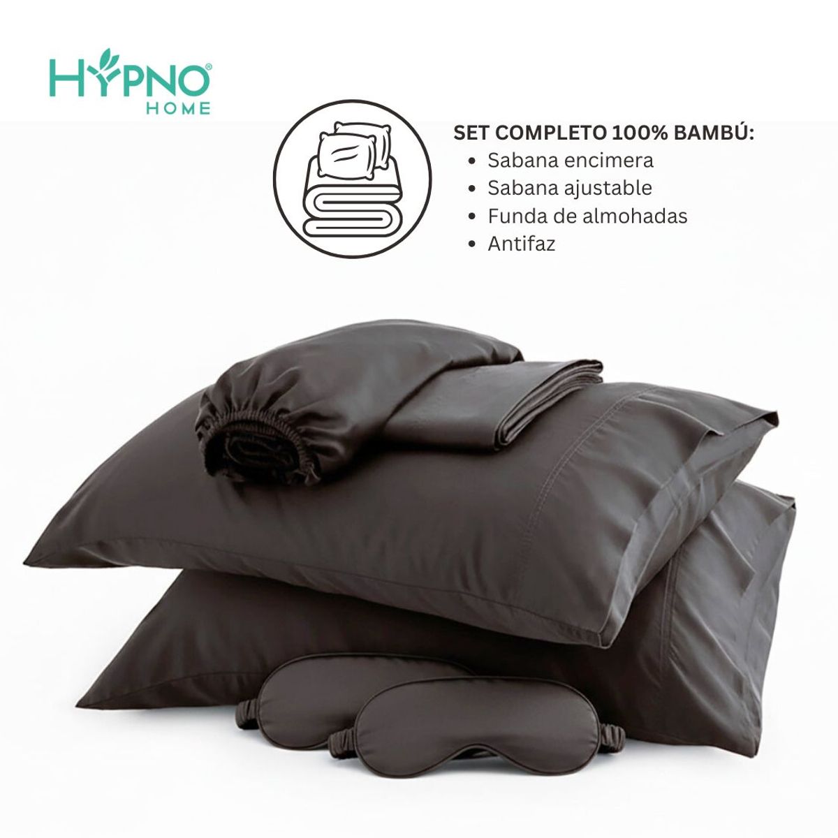 HYPNO HOME - Juego De Sábanas Hypno Breeze 100% Bambú