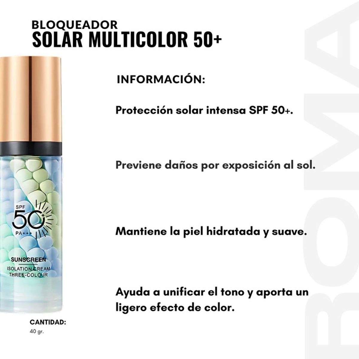 BIOAQUA - PACK 3 BLOQUEADOR SOLAR MULTICOLOR 40G BIOAQUA