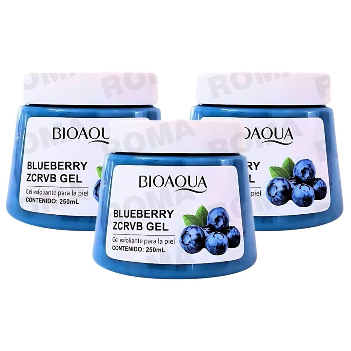 BIOAQUA - PACK 3 EXFOLIANTE EN GEL DE BLUEBERRY 250ML BIOAQUA