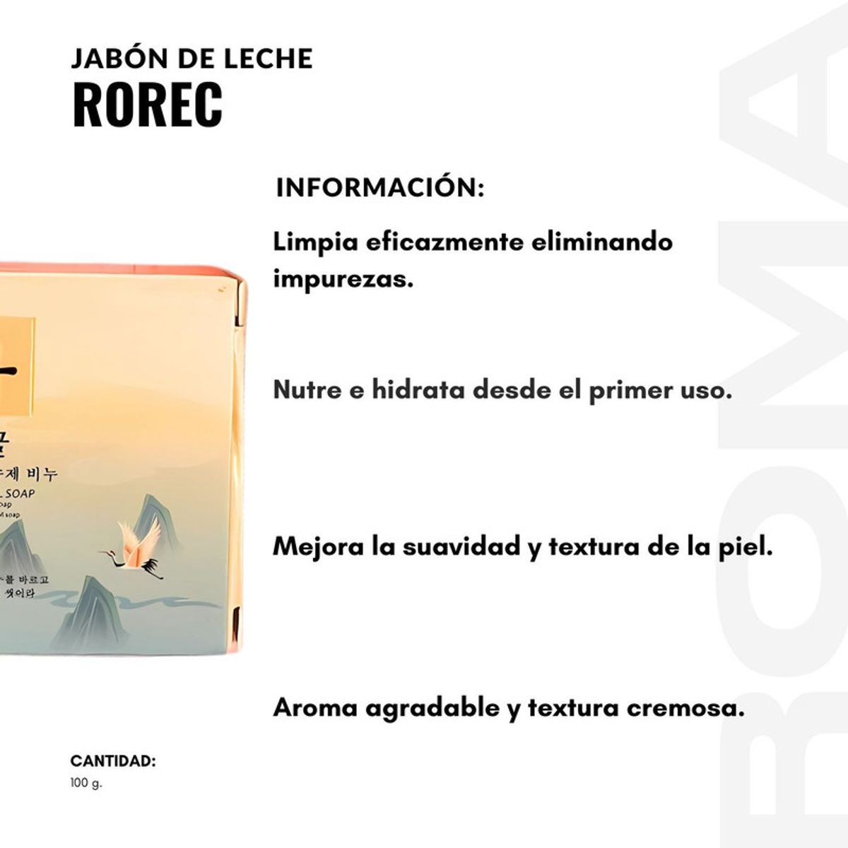 BIOAQUA - JABÓN DE LECHE ROREC 100G