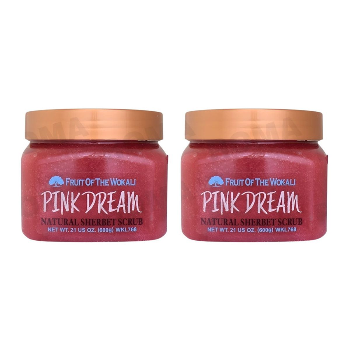 WOKALI - PACK 2 EXFOLIANTE CORPORAL PINK DREAM 600G WOKALI
