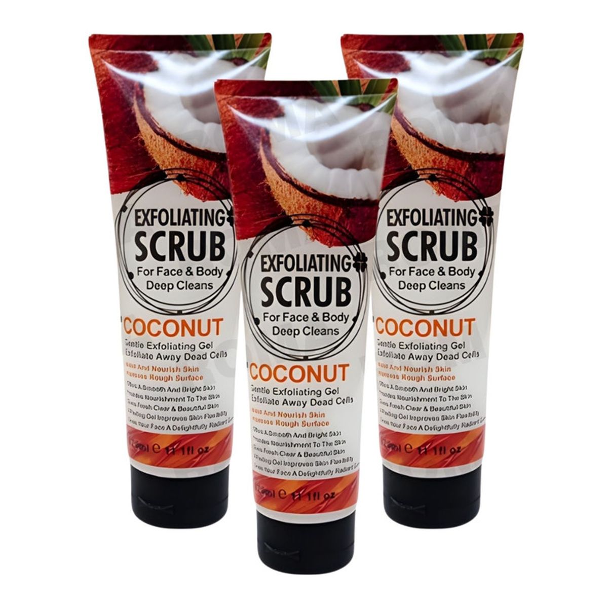 WOKALI - PACK 3 EXFOLIANTE FACIAL Y CORPORAL COCO 320ML WOKALI