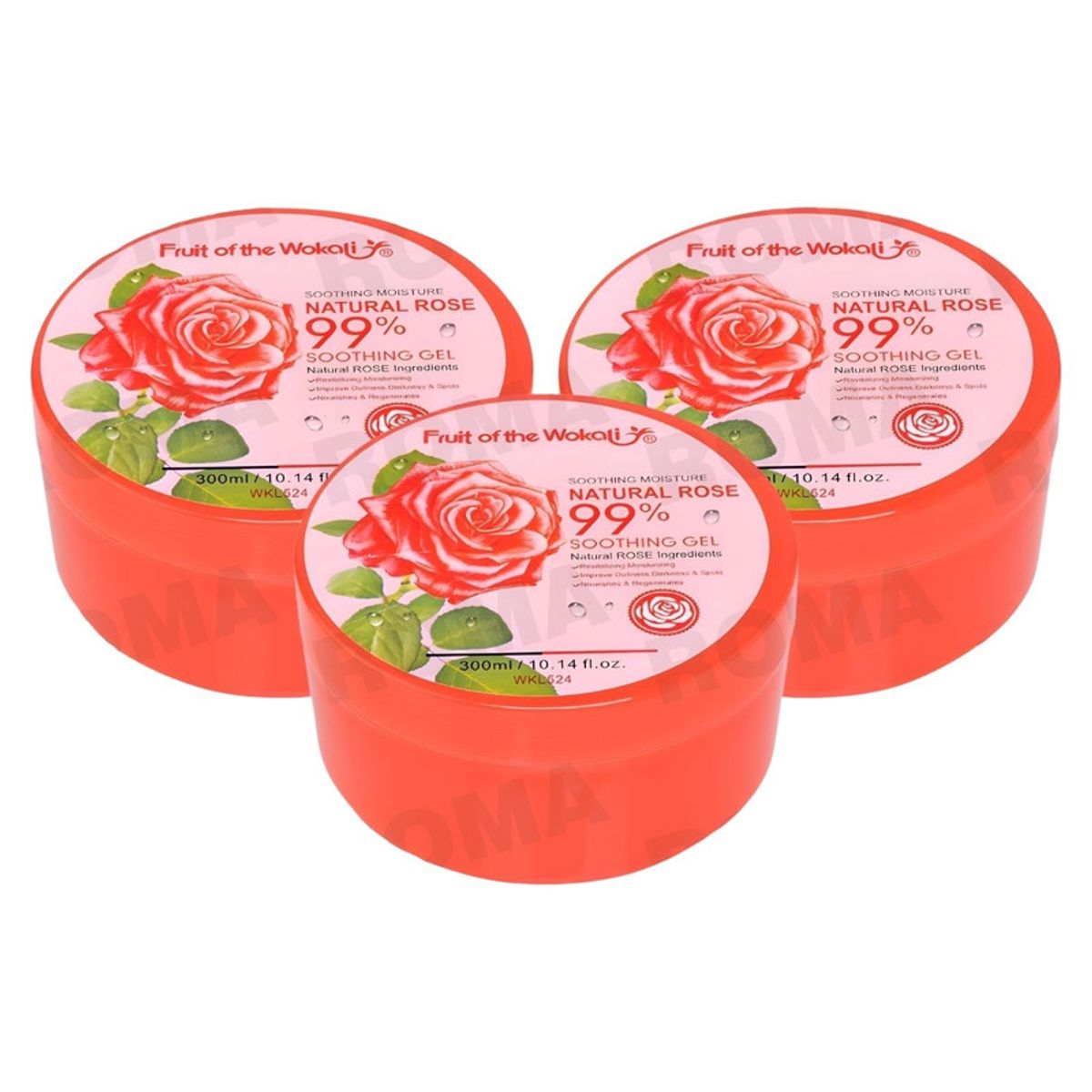 WOKALI - PACK 3 GEL CALMANTE ROSAS 300ML WOKALI
