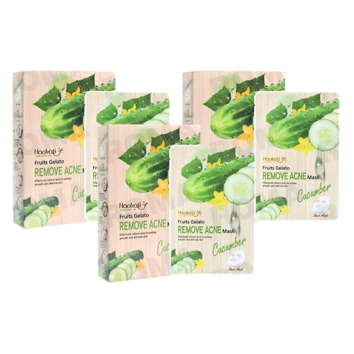 WOKALI - PACK 3 MASCARILLA FACIAL PEPINO 10UND WOKALI