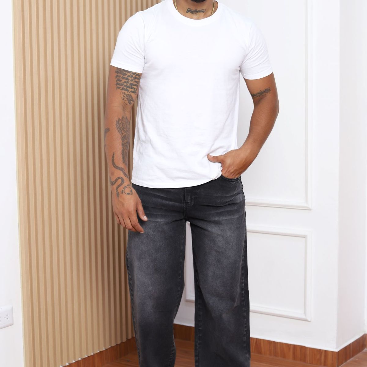 QH - PANTALÓN BAGGY LAVADO OXIDO PARA HOMBRE