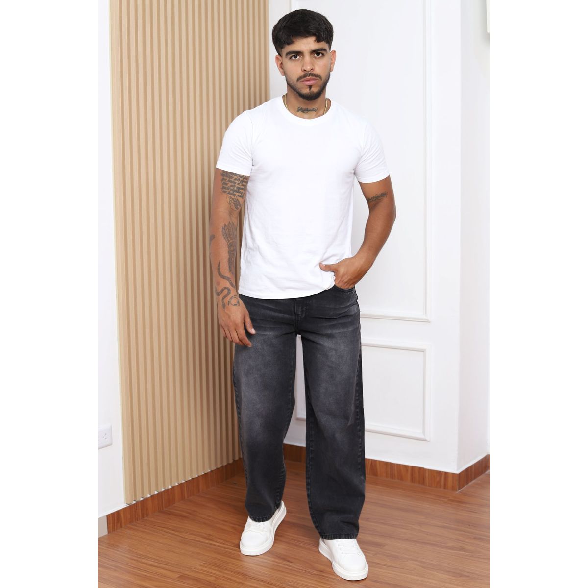 QH - PANTALÓN BAGGY LAVADO OXIDO PARA HOMBRE