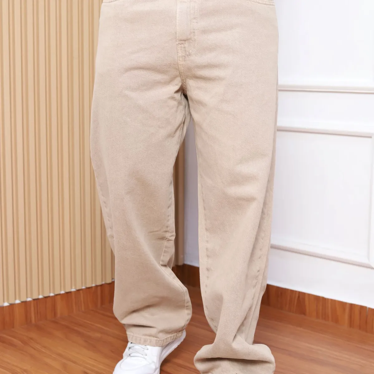 QH - Pantalón Baggy de Denim para Hombre  100% Algodón