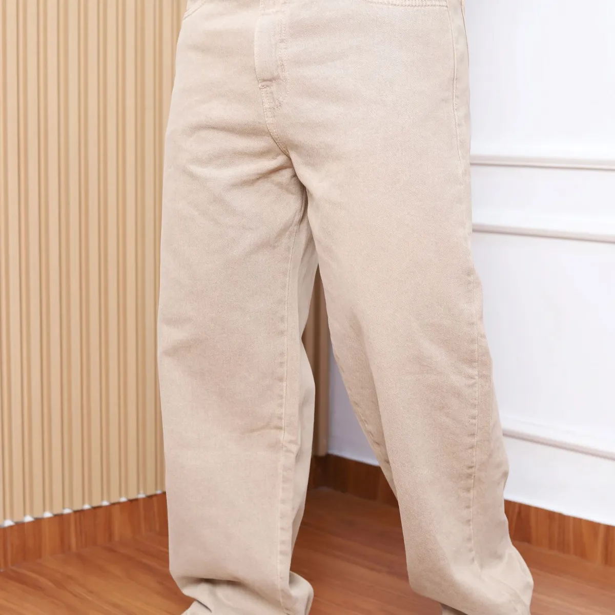 QH - Pantalón Baggy de Denim para Hombre  100% Algodón