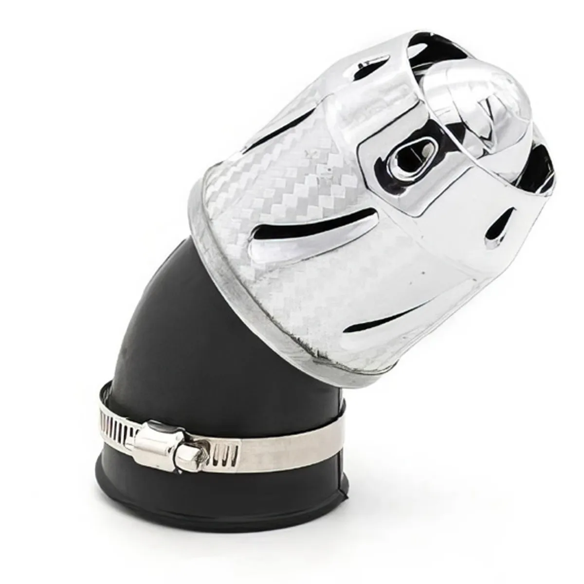 GENERICO - Filtro Universal Tubo De Manguera De Aire para Motocicleta Alto Flujo Silver