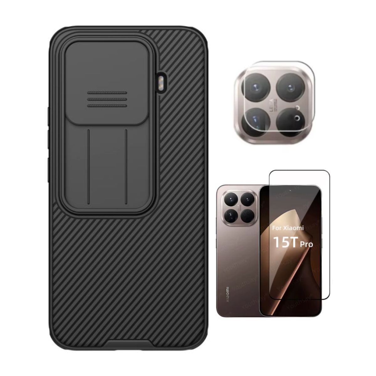 NILLKIN - CASE XIAOMI 15T NILLKIN CAMSHIELD Y VIDRIOS