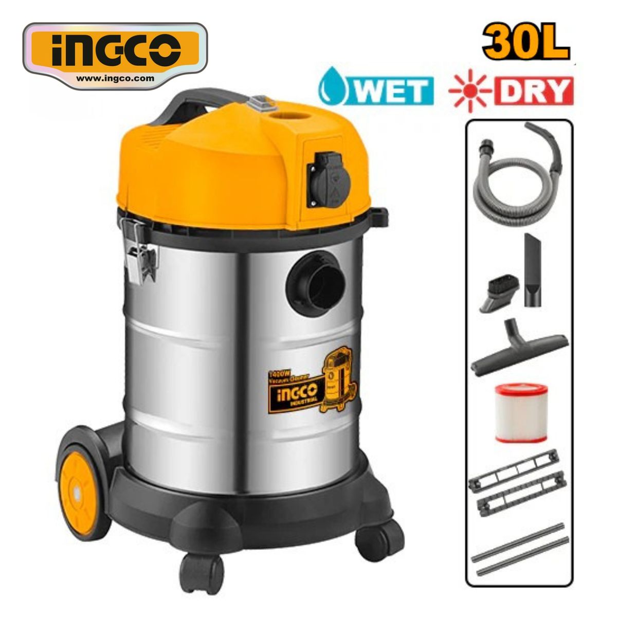 INGCO TOOLS - VC14301 ASPIRADORA 1400W 30L