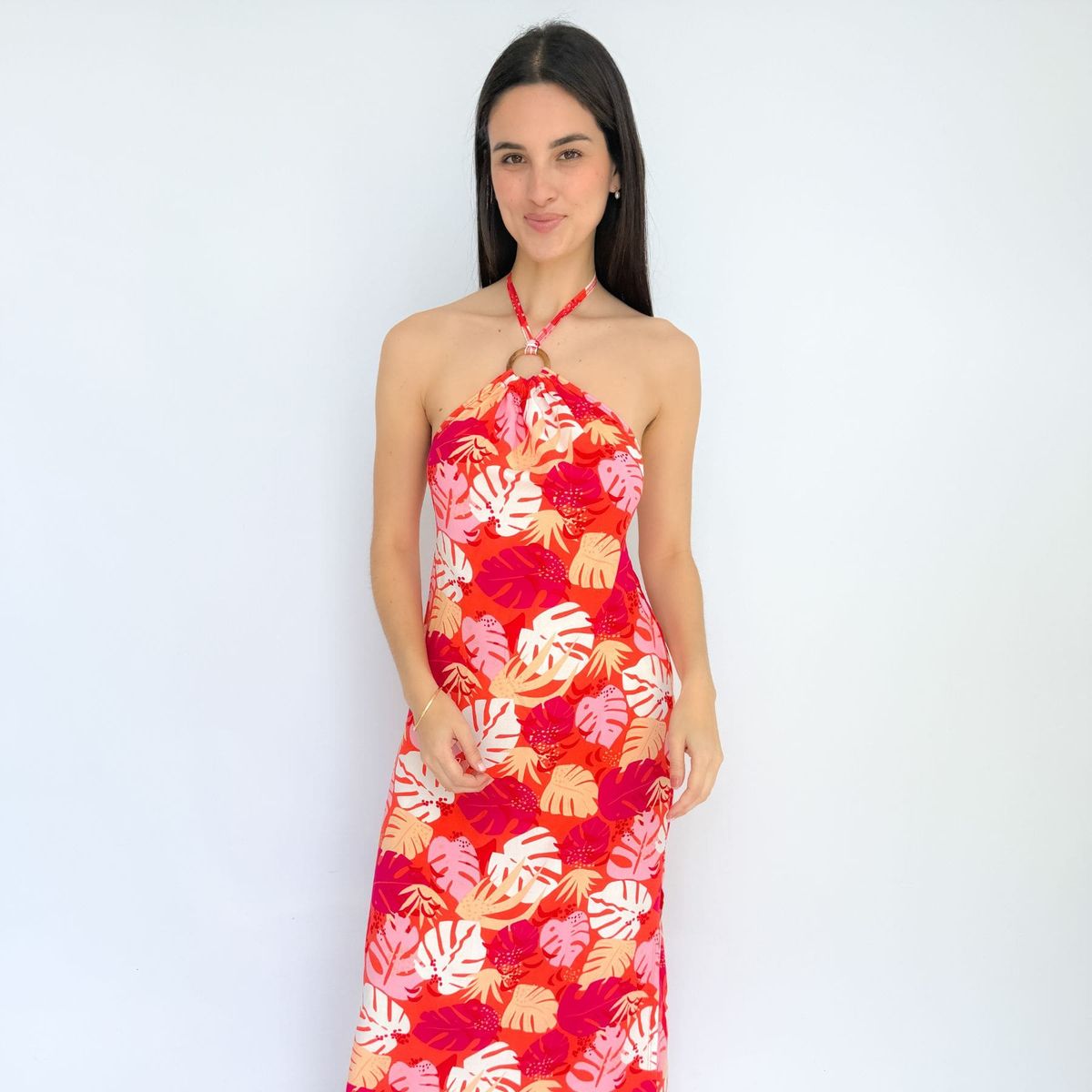 INTROSPECTIVA MODA - VESTIDO LARGO CORTE HALTER MODELO KIRA