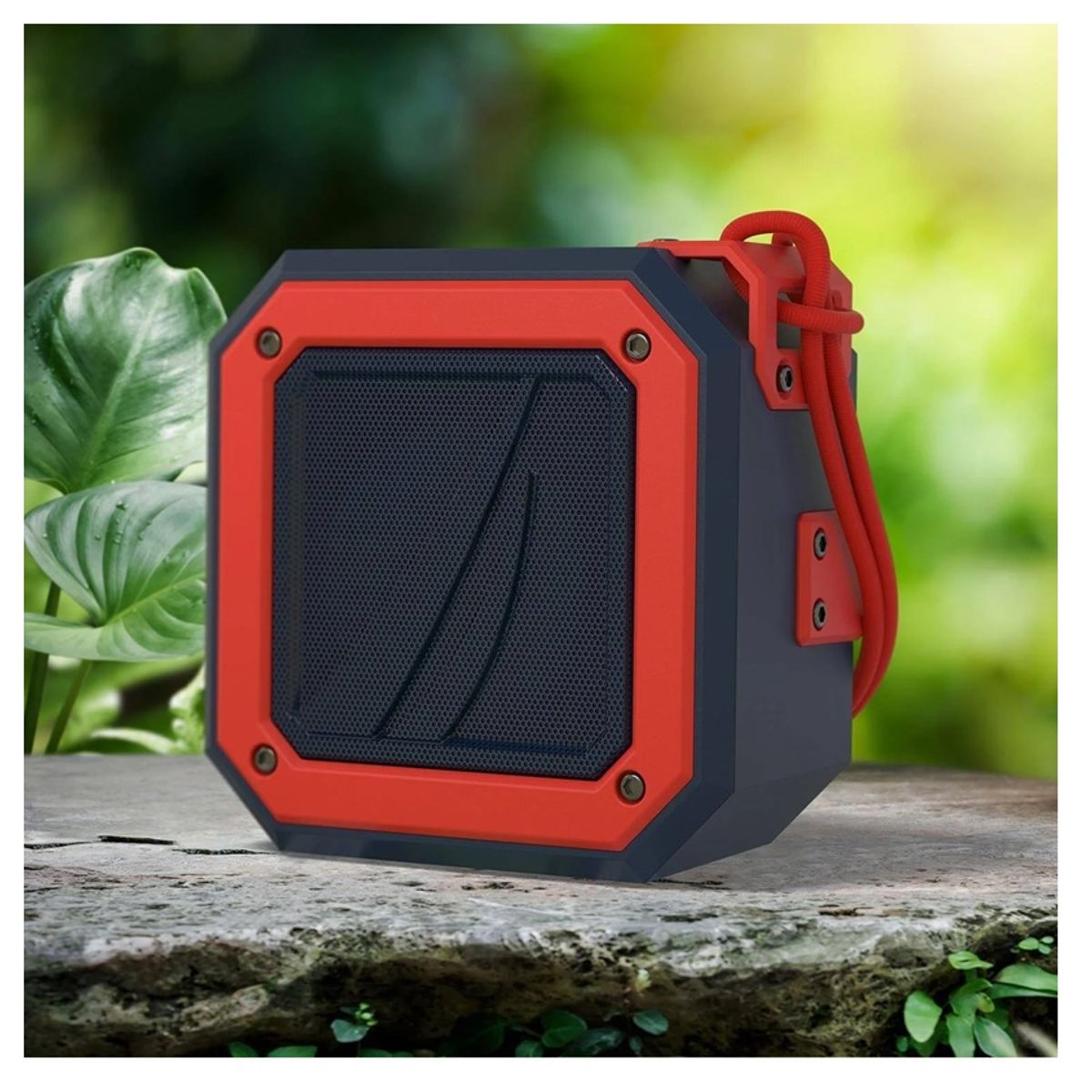 NAUTICA - NAUTICA SPEAKER S100 PORTABLE BLUETOOTH 5.0 OUTDOOR IPX5/  NAVY RED / LONG BATERY