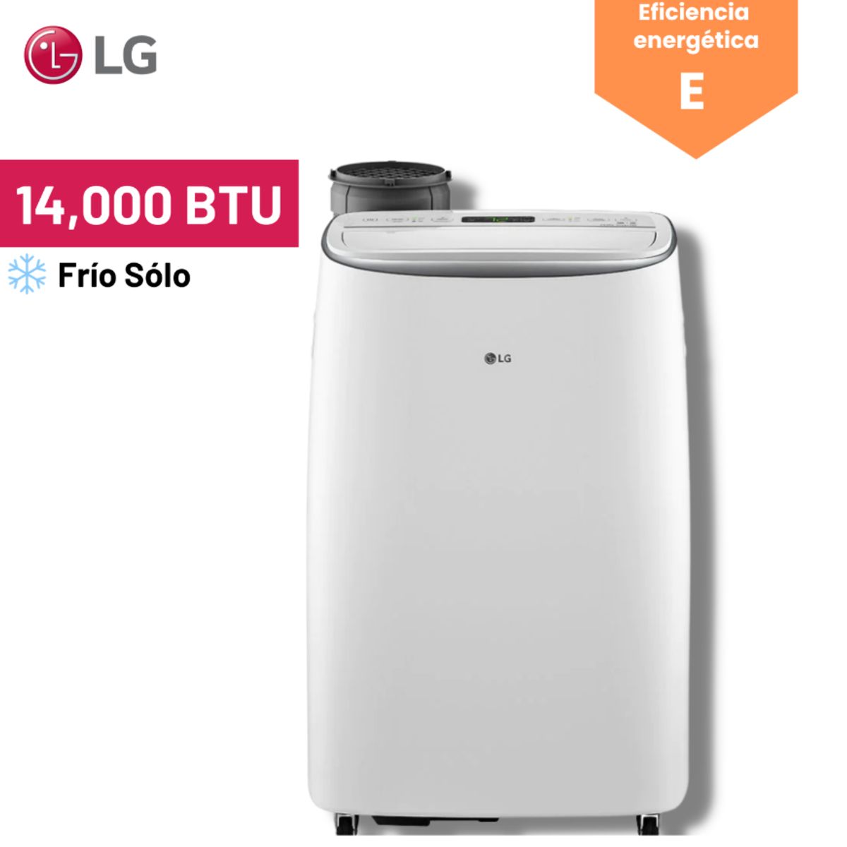 LG - Aire Acondicionado Portátil Inverter 14000btuh Lp1419ivsm
