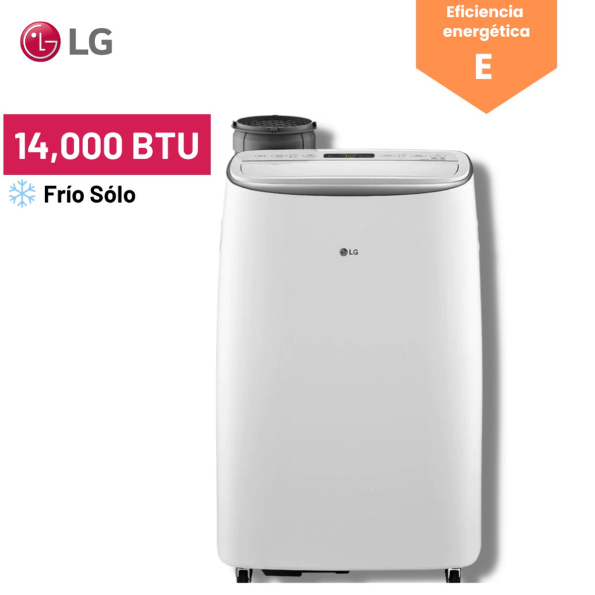 LG - Aire Acondicionado Portátil Inverter 14000btuh Lp1419ivsm