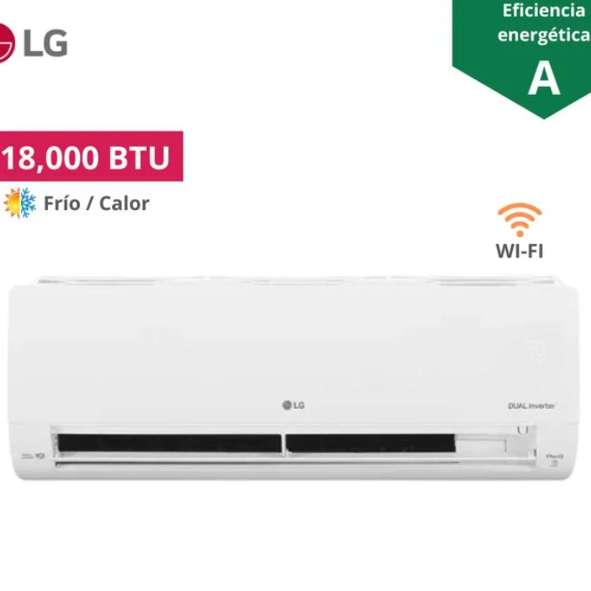 LG - Aire Acondicionado LG Inverter 18000 Btu Fríocalor Vm182ht