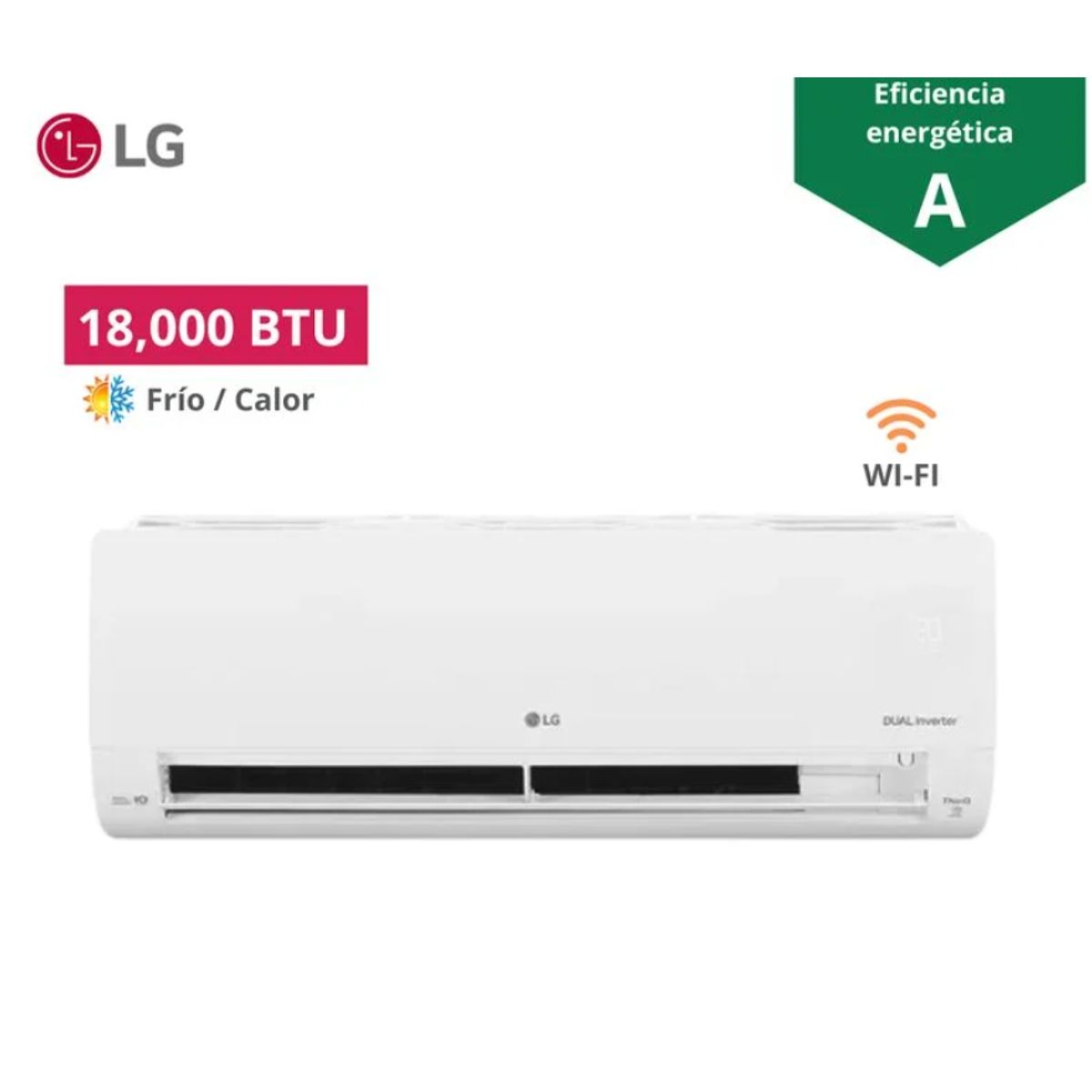 LG - Aire Acondicionado LG Inverter 18000 Btu Fríocalor Vm182ht