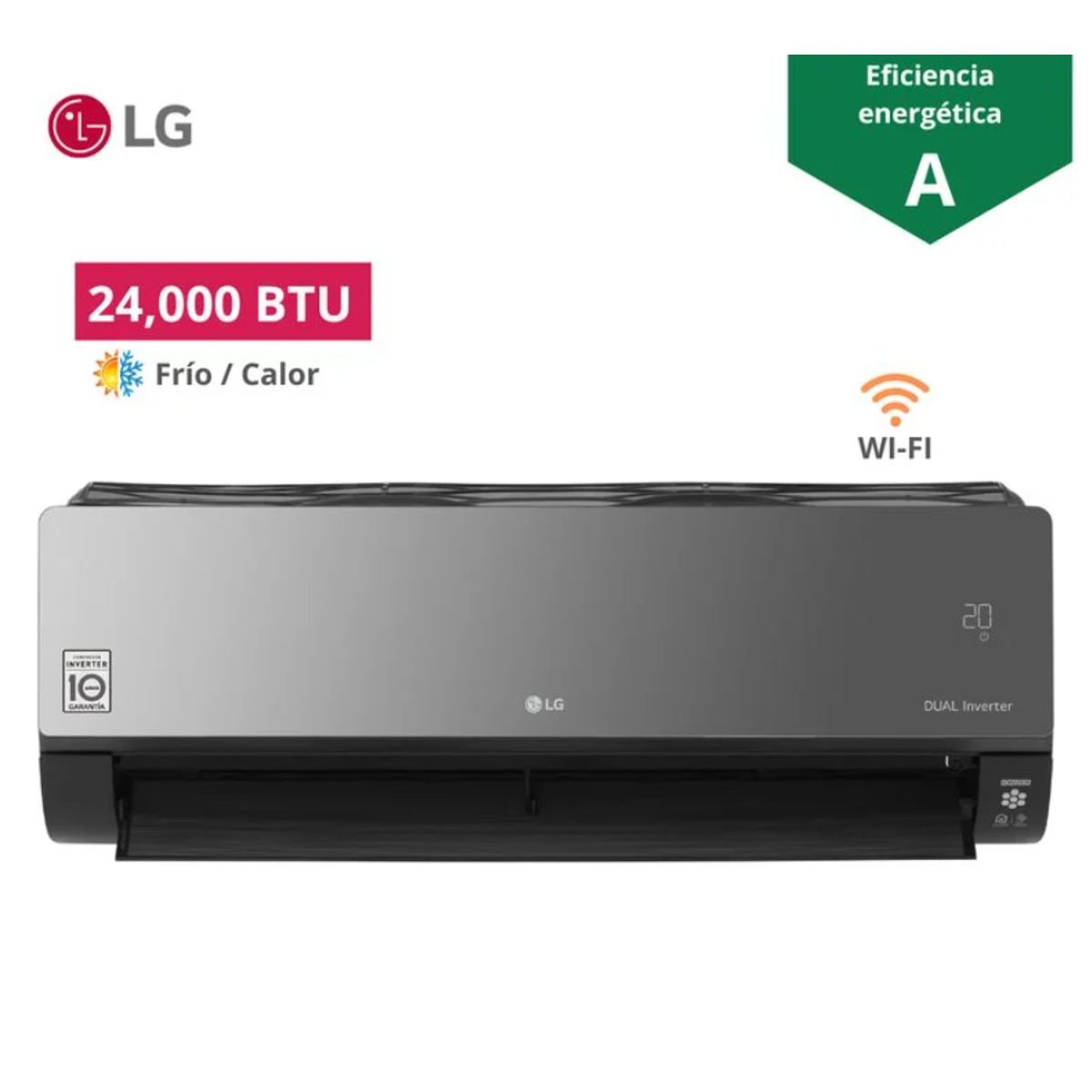 LG - Aire Acondicionado LG Inverter 24000 Btu Fríocalor Vr242h8