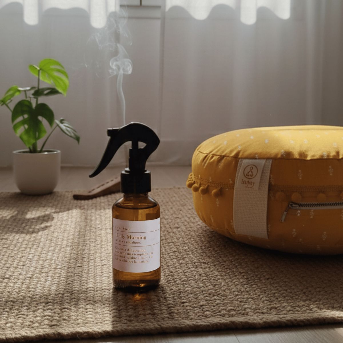 IMJOY YOGA HOME - Aromatizador de Ambientes ecofriendly “Daily morning”  Spray de Eucalipto  Home Spray Artesanal