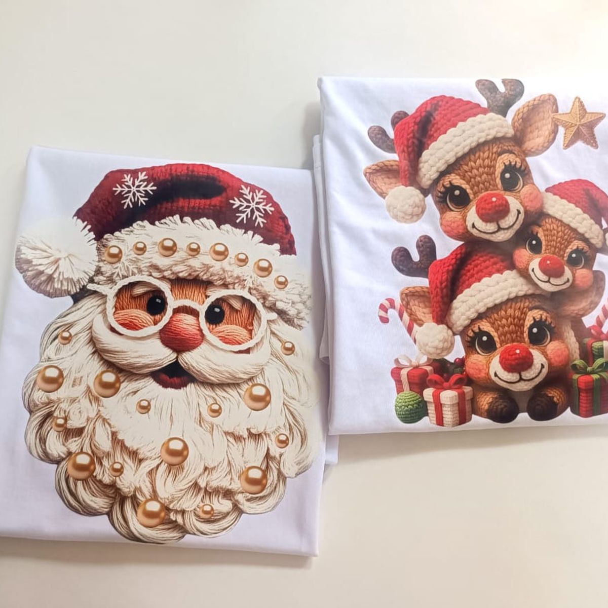 GENERICO - Polo Navideño Unisex  Santa Claus Estampado Premium