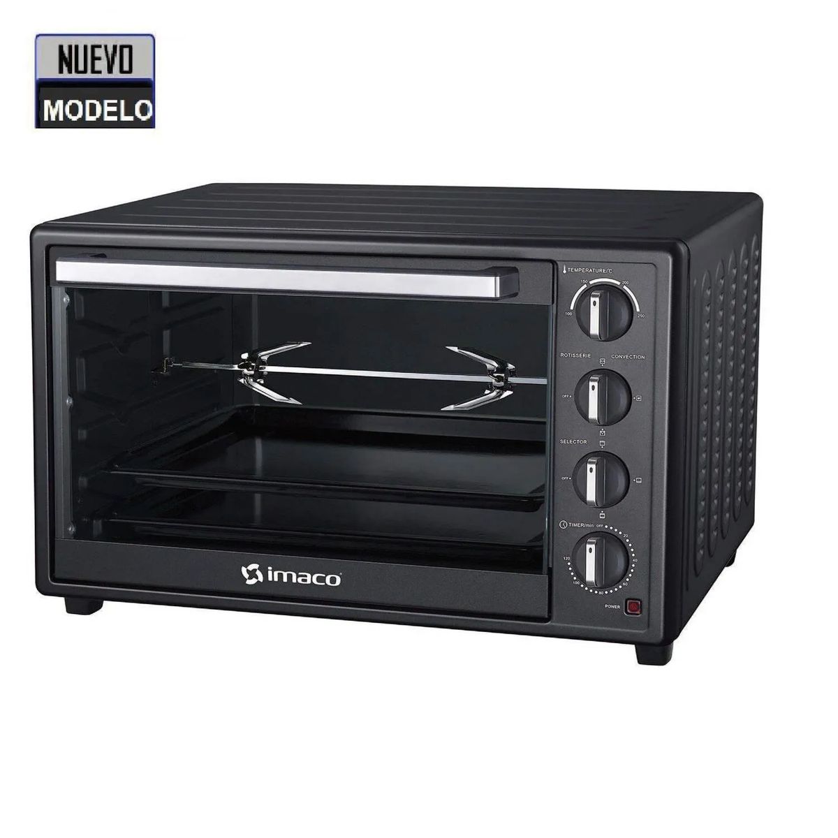 IMACO - Horno Eléctrico Imaco 66 Litros HEB60R con Rosticero 2200W - Negro