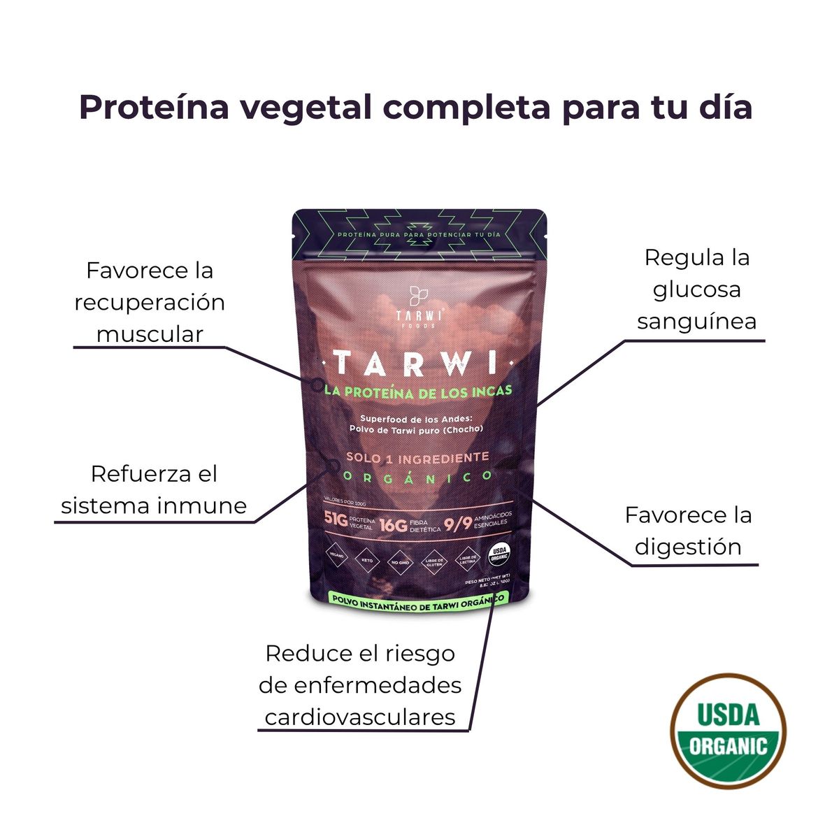 TARWI FOODS - Polvo Instantáneo de Tarwi - 250g