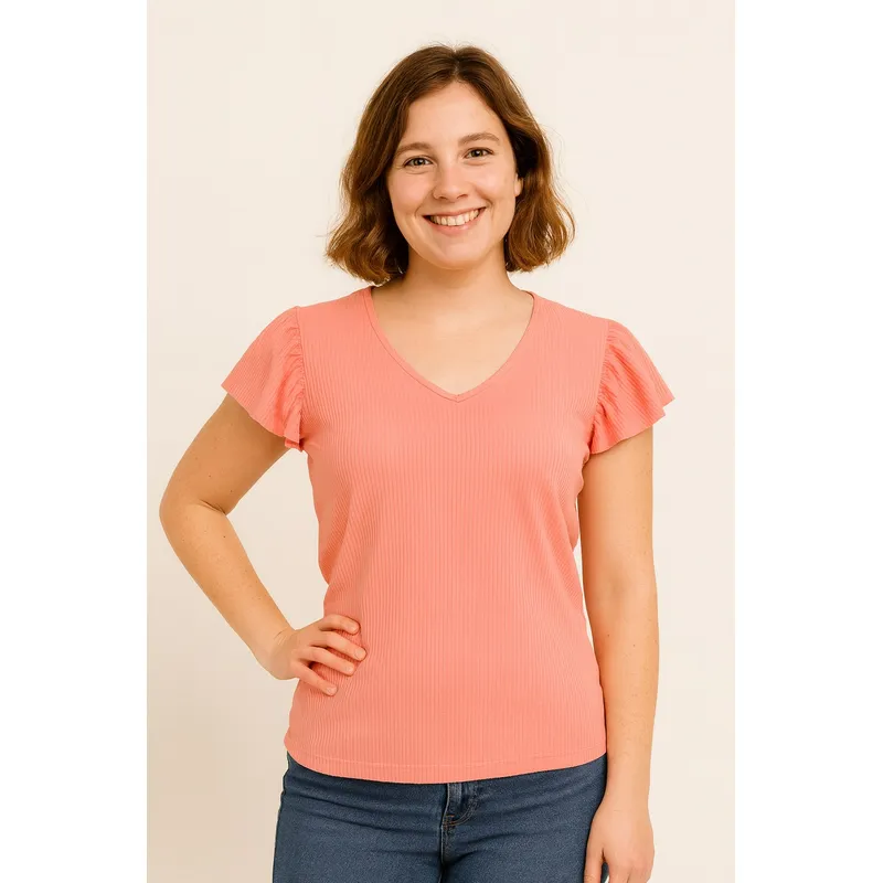 MARWAL - Polo  Rebeca , by Marwal , Chicle , Manga  corta , Entalle  Slim