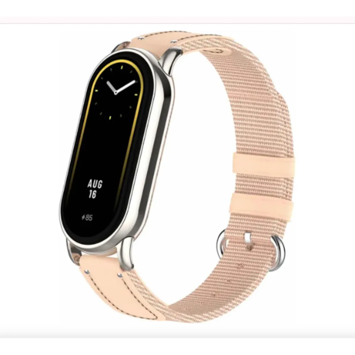 GENERICO - Correa de Tela y Cuero para Xiaomi Band 8 - ROSADO