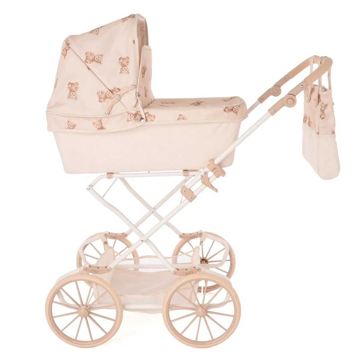 ROMA PRAMS - Coche para Muñecas Roma Prams Teddy Reborn con Parasol