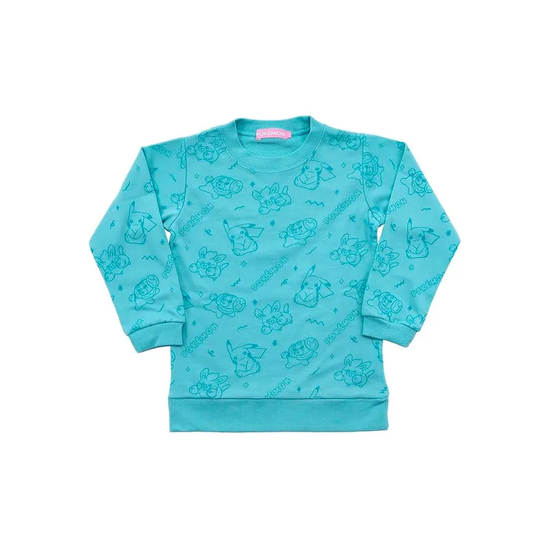 POKEMON - Pokemon Sueter Turquesa Pikachu Niños S