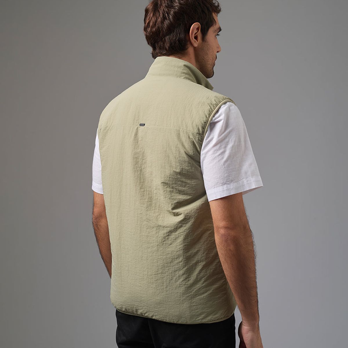 MBO - Chaleco Hombre Impermeable Ligero Verde MBO