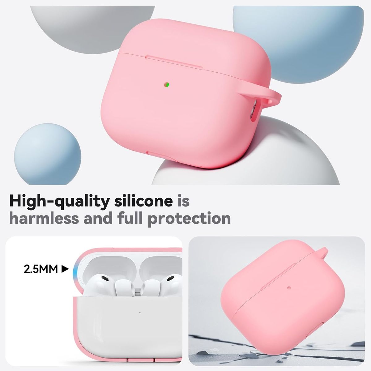 GENERICO - Funda Silicona para AirPods Pro 3 - Rosado