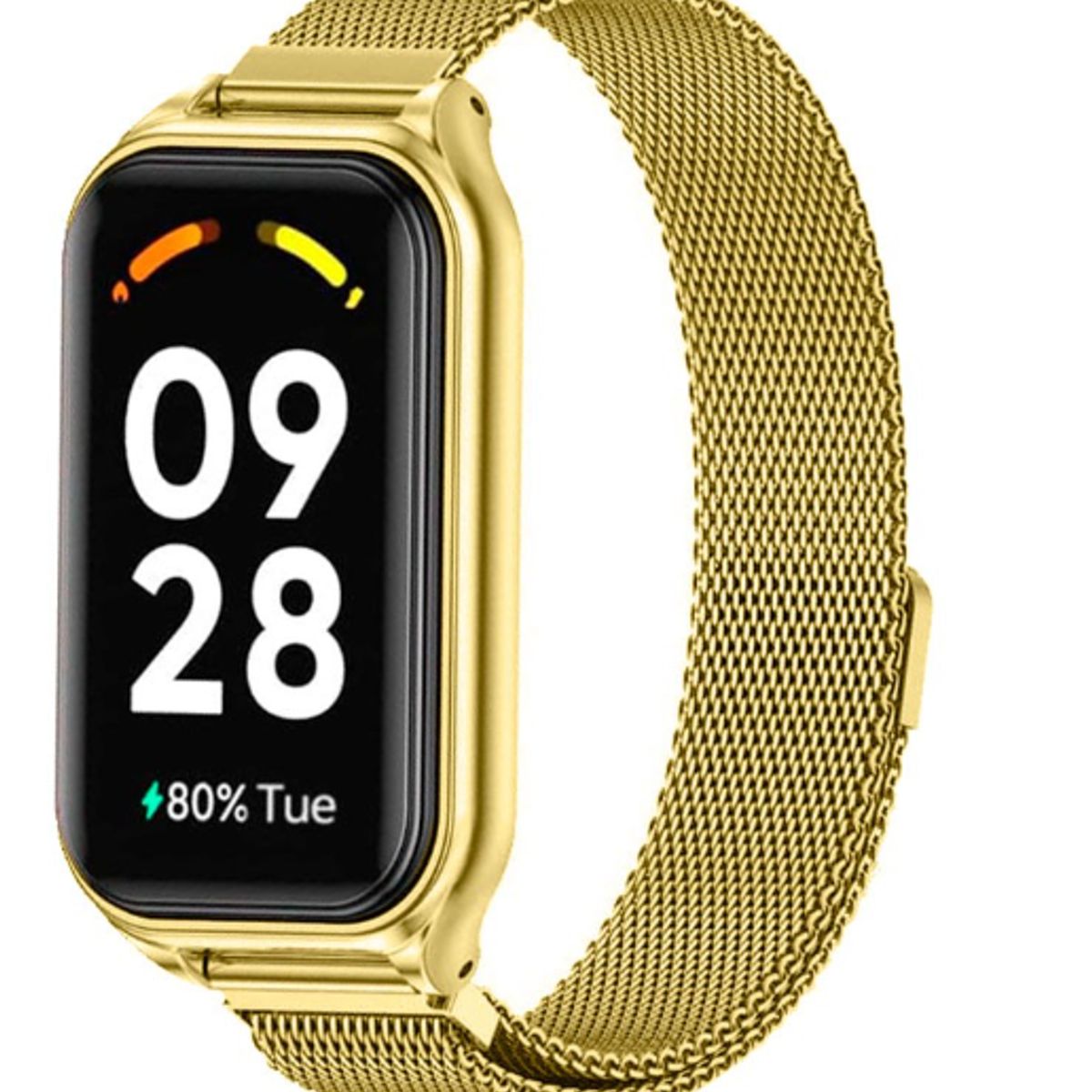 GENERICO - Correa Milanesa para Xiaomi Band 8 - DORADO