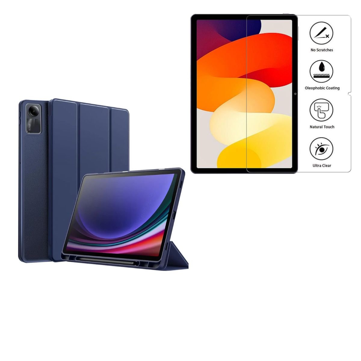 CASE - Funda Protector SMART COVER  para Redmi Pad 2 2025 - AZUL  + MICA