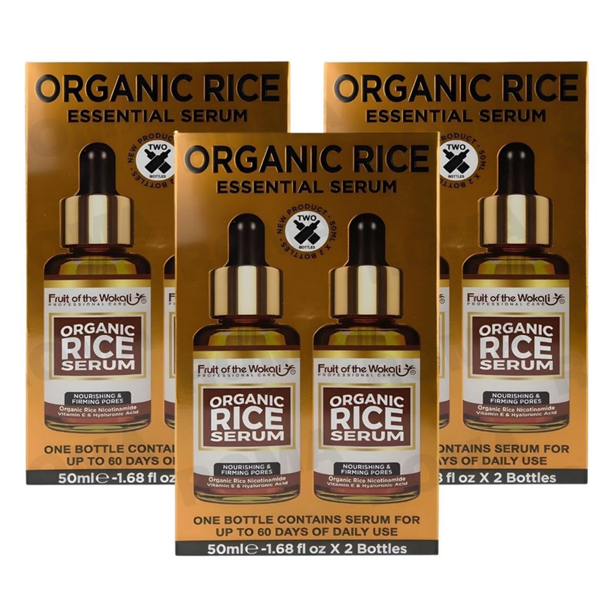 WOKALI - PACK 3 SERUM FACIAL X2 UND ARROZ WOKALI