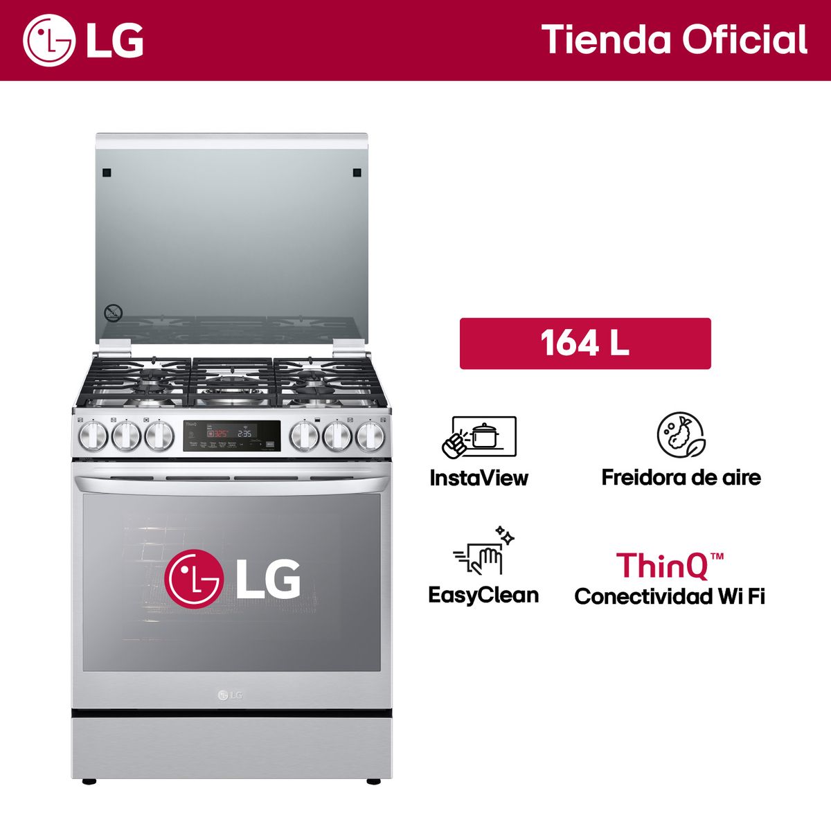 Cocina LG Instaview Freidora Aire Acero Inoxidable Lrgl5847s, marca LG - Foto Principal