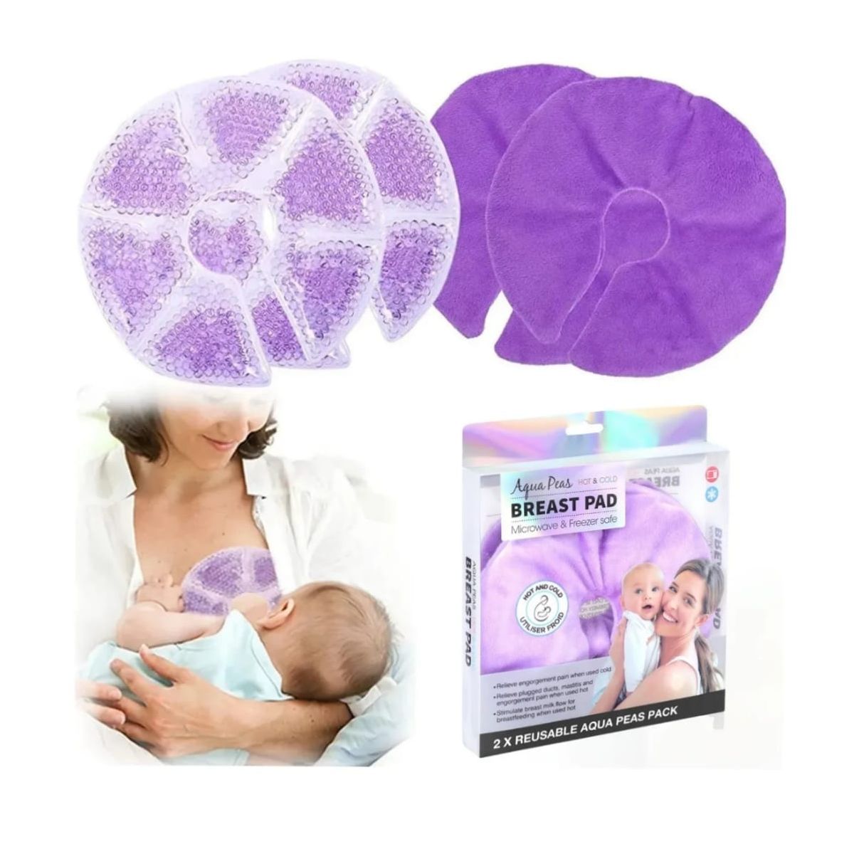 GENERICO - 1 compresa lactancia en gel efecto calor frio