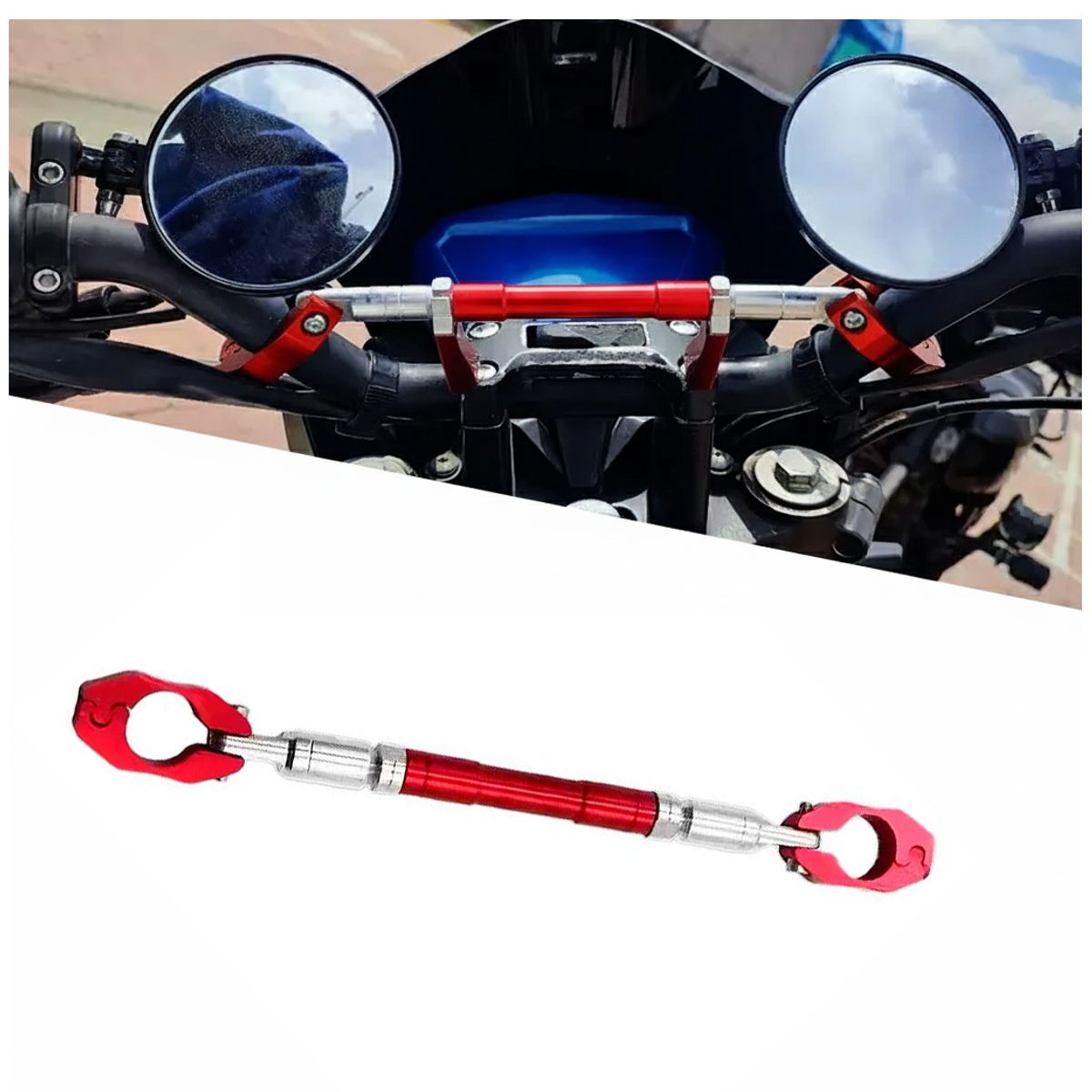 GENERICO - Barra Estabilizadora De Aluminio Para Manija De Motocicleta Universal